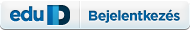 eduID's small, 'Bejelentkezés' button with a gray background